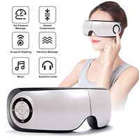 Electric Eye Massager with Heat Music Air Compress Vibration Rechargeable Temple Massager Eye Therapy Machine for Dry Eyes Eye Relaxation Dark Circles Improve Sleeping