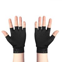 Magnetic Therapy Compression Gloves - Delaman Arthritic Gloves Hand Support for Women and Men Improving Blood Circulation Healing Inflammation Joint Pain Relief 1pair Black