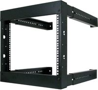 8U Open Wall Mount Frame Rack - Adjustable Depth 18"-30"