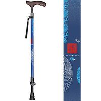 Freedom Carbon Fiber Cane, Elderly Crutches/Lightweight and Convenient/Stable and Durable/Solid Wood Handle/Non-Slip/Carbon high-Grade/can be Freely Stretchable,Blue