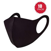 Face Mask - 10 Pack Unisex Dust Mask with 3 Layers of Cotton - Washable & Reusable - Protection from Dust, Pollen, Pet Dander Earloop Face Mask for Men Women (Black 10pcs (Ice silk cotton))