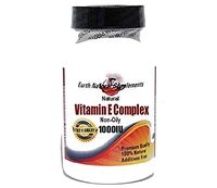 Natural Vitamin E Complex 1000IU / Non-Oily * 100 Caps 100% Natural - by EarhNaturalSupplements
