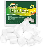 (20 Pack) Extra Thick Magic Eraser Sponge by SCRUBIT- Kitchen, Bathroom, Floor and Wall Cleaner - Miracle Melamine Cleaning Sponges- Durable Long Lasting Foam Scrubbing Pads for Tough Stains and Dirt