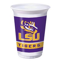 Club Pack of 96 NCAA Louisiana State University Disposable Plastic Drinking Party Cups 16 oz.