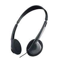 Bulk Over The Head Inexpensive Disposable Headphones Wholesale Lot Kids Individually Bagged for Schools, Libraries, Hospitals (100 Pack, Black)