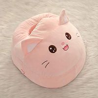 2 in 1 Soft Foot Warmer and Massager, with Heat Kneading Pad Back Massage Cushion or Foot Warmer Massagers for Men and Women Relieve Pain,Pink