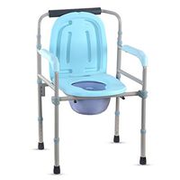 RES&BD Folding Commode Adjustable Height Commode Chair