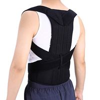 Adjustable Back Posture Corrector Shoulder Lumbar Braces Spinal Support Correction for Men Women,Black,XXL