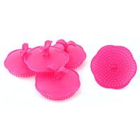 uxcell Hair Scalp Body Massage Comb Shampoo Brush Conditioner 5pcs Fuchsia
