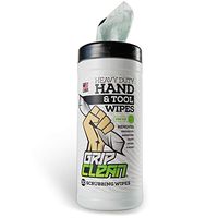 Grip Clean | Heavy Duty Hand Wipes & Tool Cleansing Wipes - Waterless Hand Cleaner for Mechanics & Painters, Grease Wipes & Paint Remover Wipes