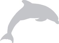 hBARSCI Dolphin Vinyl Decal - 5 Inches - for Cars, Trucks, Windows, Laptops, Tablets, Outdoor-Grade 2.5mil Thick Vinyl - Silver Gray