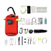 Vosarea Emergency Package Emergency Equipment Multi-Purpose for Camping Rescue Combination Kit -(Red)