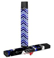 Skin Decal Wrap 2 Pack for Juul Vapes Zig Zag Blues JUUL NOT INCLUDED