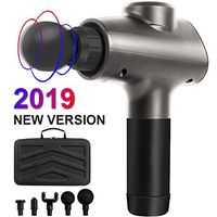 Strobody Massage Gun, 2019 Upgraded Deep Tissue Percussion Massager with Ultra-Quiet Technology, 6 Replaceable Heads and Carrying Case for Sore Muscle and Stiffness