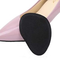 Ewanda store 5 Pairs Ball of Foot Pads High Heel Cushion Forefoot Pad Non Slip Shoe Sole Inserts Metatarsal Cushion for Women,Cloth Black