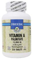 Freeda Kosher Vitamin A Palmitate 15,000 I.U. - 250 TABLETS