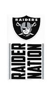 NFL Oakland Raiders Double Up Die Cut 2-Piece Sticker Sheet