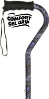 Purple Majesty Adjustable Offset Walking Cane with Comfort Gel Grip