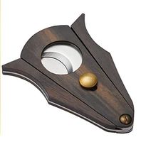 Cigar Humidor Desktop Cigar Cutter Stainless Steel Pocket Cigar Tool Guillotine Scissors - Nipping Off The end of Cigar Wood Lined