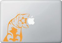 Cat - Whatcha Doin? - I Can Haz? - MacBook or Laptop Decal (5.5" w x 6" h) (Color Variations Available) (Orange)