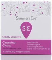 Summer's Eve Feminine Cleansing Cloths Sensitive Skin 16 Each (Pack of 2)