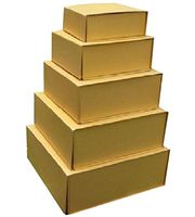 FixtureDisplays Gold Gift Boxes 4" Candy Box Chocolate Packaging 10999-4"-Gold