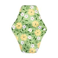 SUPVOX Reusable Sanitary Pads Washable Bamboo Charcoal Cloth Pads Cloth Menstrual Pads (Size M Green)