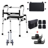 Light Weight Walking Aids Medical Care Elderly Walker with Soft Board and Wheels for Seniors, Handicap, Fracture Disabled, Max 180 Kg