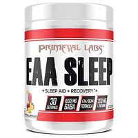 Primeval Labs EAA Sleep, Recovery and Sleep Aid, Amino Acid Recovery, Improves Sleep and Rest, Better Muscle Growth, Enhanced Mitochondrial Function, Tropical Lemonade, 30 Servings