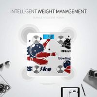 Bowling Ball Hitting All Weight Scale Bluetooth Body Weight Digital Scale Electronic Bathroom Scale Tracks 8 Key Compositions Analyzer Sync with Fitness Apps 400 Lbs