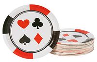Blue Panda Poker & Casino Card Night Plates - 80 Disposable Dinner Paper Plates 9 x 9 inches