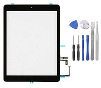 BESTeck Digitizer Replacement Touch Screen for iPad Air 1st Generation A1474 A1475 A1476, with Home Button, Camera Bracket, Adhesive Pre-Installed and Tools (Black)