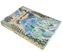 Pooch & Sweetheart Gold Foil Brooch Embellished Hardcover Journal ~ Blue Peacock Maison 73587