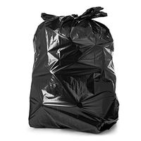 55 Gallon Trash Bags, (50 Count w/Ties) Large Black Garbage Bags.