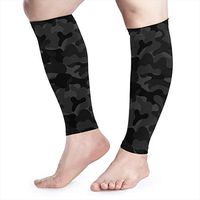 Foruidea Black Commando Camouflage Calf Compression Sleeves UV Leg Compression Socks Support Shin Splint Calf Pain Relief Men & Women Runners Guards Sleeves Running