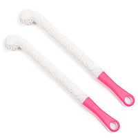 KLOUD City Pack of 2 Long Neck Foam Tipped Wine Bottle/Glass/Decanter Washing Brush/Scrubber