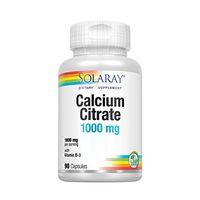 Solaray Calcium Citrate with Vitamin D-3 Capsules, 1000mg, 90 Count