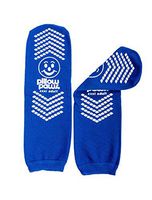 XXXL Blue Non-Skid Slip Stop Socks (Double Tread) (6 Pairs) (Extra Wide Bariatric)