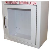 Non Alarmed AED Defibrillator Wall Mounted Storage Cabinet Fits Cardiac Science, Zoll, Defibtech, Physio-Control