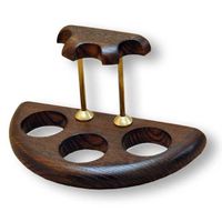 Tobacco pipe Wooden Display Stand Rack Hold "Arch III" For 3 Smoking Pipes