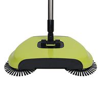 NHSURAY Automatic Hand Push Sweeper Broom Household Cleaning Without Electricity Dustpan Trash Bin (Yellow)
