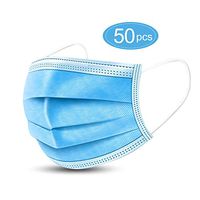50 PCS Filter 3-ply Disposable Face Mask Anti Dust Breathable Earloop Mouth Mask Anti Spittle Eye Mask for Earloop