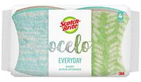 Scotch-Brite  ocelo  No Scratch Scrub Sponges, Assorted Designs, 32 Sponges