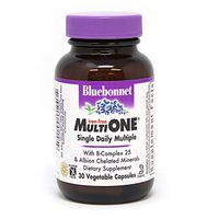 Bluebonnet Nutrition Multi One (Iron Free) Vegetable Capsules, Complete Full Spectrum Multiple, B Vitamins, General Health, Gluten Free, Milk Free, Kosher, 30 Vegetable Capsules, 1 Month Supply
