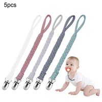 Nipple Rope, Useful Baby Hand Woven Pacifier Anti-Drop with Bow Leather Rope Leather Rope Kitchen Dining Bar Home Decorations, for Home DIY Multicolor