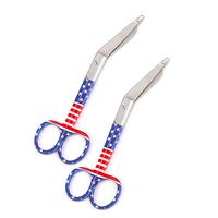 Wdl 2 Lister Bandage Scissors 5.5" German Grade with American Flag Pattern