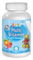 YUM-V's MultiVitamin Chewable Kids Jellies (Gummies), Fruit Flavor (120 Ct); Dietary Supplement w/ Vitamins & Minerals – Vitamin D 600 IU, Vitamins B12, B6, E, C, A, Zinc, Kosher, Halal, Gluten Free