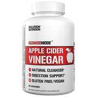 Evlution Nutrition Apple Cider Vinegar CleanseMode, 500mg of Pure Apple Cider Vinegar to Help Digestion an Cleansing, 60 Serving Capsules with 20mg of Cayenne Pepper to Help Support Weight Management