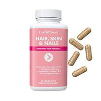 Flat Tummy Hair, Skin & Nails Complex with Extra Strength Biotin 7,500mcg, Collagen & Keratin and Other Essential nutrients Like Vitamin B’s and C’s for Healthy Hair, Skin and Nails.…