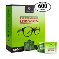 Eyeglass Cleaner Lens Wipes - 600 Pre-Moistened Cleaning Cloths in Hangable Box for Wall | Glasses Cleaner Wipe Safely Cleans Eye Glasses, Sunglasses, Screens, Electronics & Camera Lense | Streak-Free